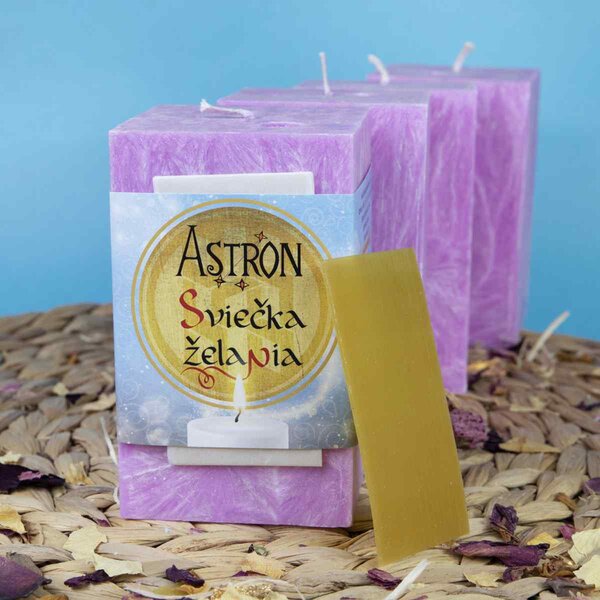 Sada sviečok - rodinné balenie Sviečky želania - 4 ks x hranol - žltá (Z1)