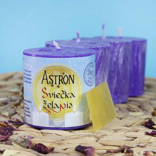Sada sviečok - rodinné balenie Sviečky želania - 4 ks x 5,5 cm - žltá (Z1)