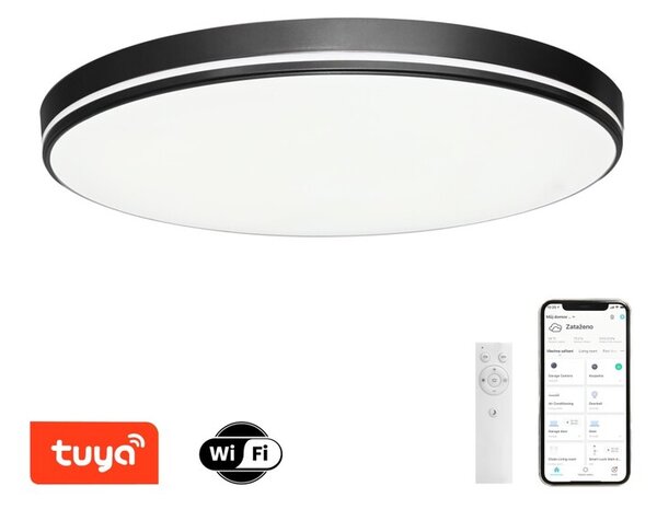 Immax 07148-B51 NEO LITE AREAS stropné svietidlo LED D510mm 48W/3360lm 2700-6500K čierna, diaľkové ovládanie