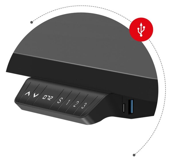 NovýNábytok.sk Elektricky nastaviteľný Rohový PC stolík Hyperion 9.5 (čierna). Akcia -20%. Vlastná spoľahlivá doprava až k Vám domov. 1087530