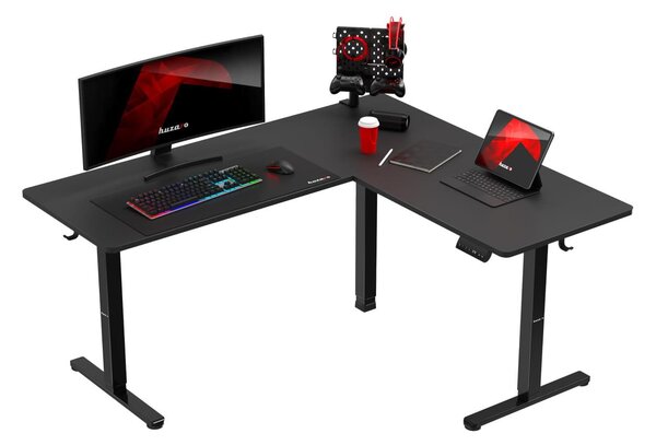 NovýNábytok.sk Elektricky nastaviteľný Rohový PC stolík Hyperion 9.5 (čierna). Akcia -20%. Vlastná spoľahlivá doprava až k Vám domov. 1087530
