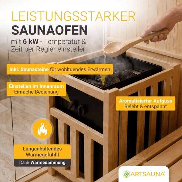 Rohová fínska sauna 150x150 cm 6 kW, LED, bezpečnostné sklo