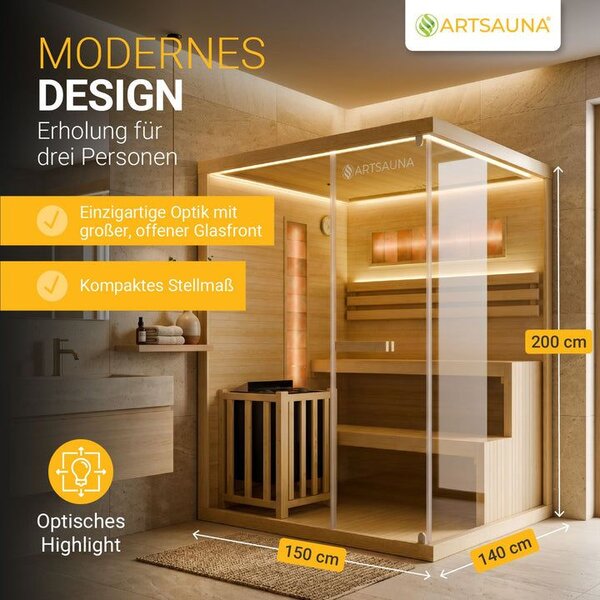 Domáca sauna pre 3 osoby 150 x 140 x 200 cm