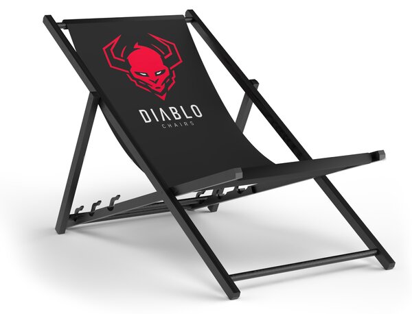 Záhradné lehátko Diablo Chairs, čierne