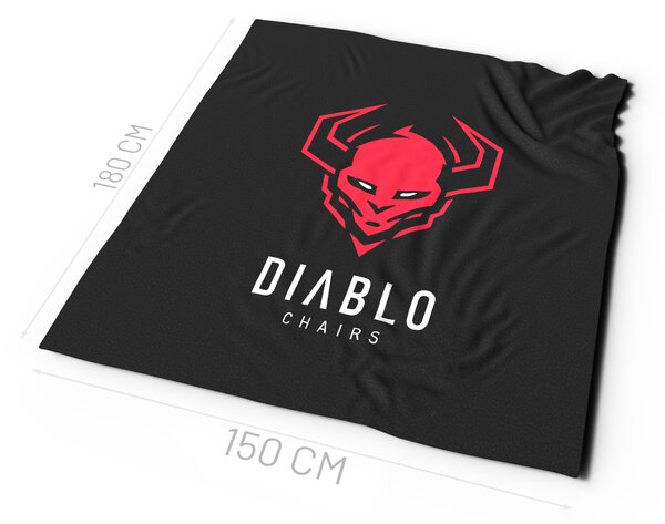 Fleecová deka Diablo Chairs, čierna