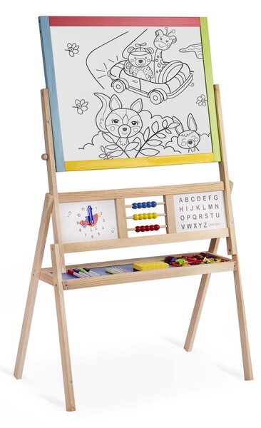 Ricokids veľká magnetická tabuľa s hodinami - viacfarebná