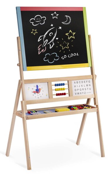 Ricokids veľká magnetická tabuľa s hodinami - viacfarebná