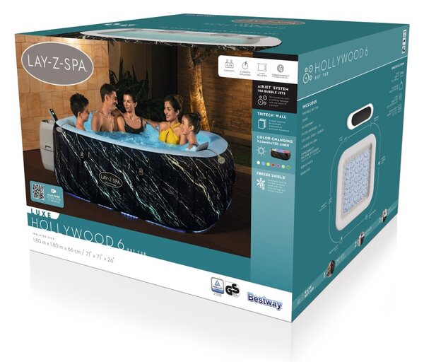 Lay-Z-Spa Hollywood LUXE Air Jet Jacuzzi BESTWAY