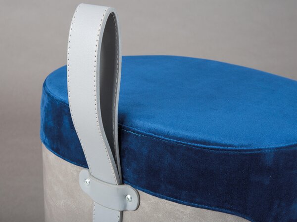 TABURETKA, plast, textil, kompozitné drevo, 38/43/32,5 cm MID.YOU - Online Only drobný nábytok, Online Only