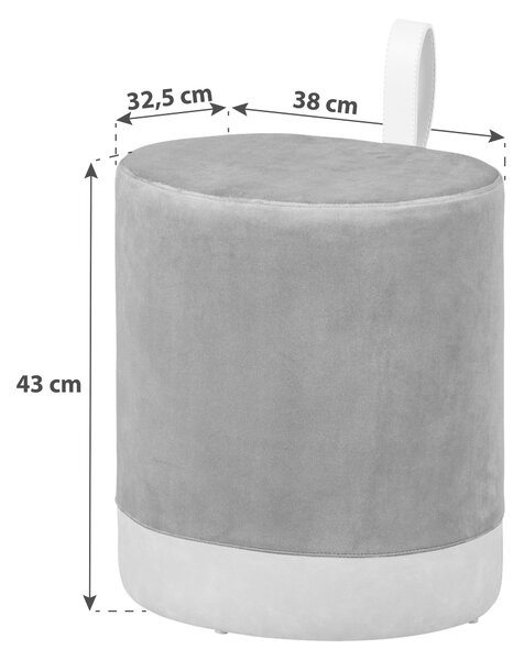 TABURETKA, plast, textil, kompozitné drevo, 38/43/32,5 cm MID.YOU - Online Only drobný nábytok, Online Only