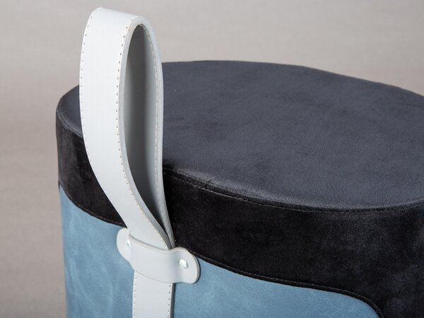 TABURETKA, plast, textil, kompozitné drevo, 38/43/32,5 cm MID.YOU - Online Only drobný nábytok, Online Only