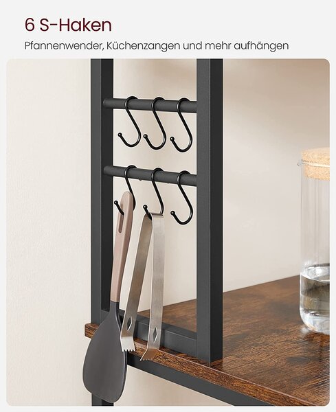 SONGMICS Priemyselný kuchynský regál 6 políc
