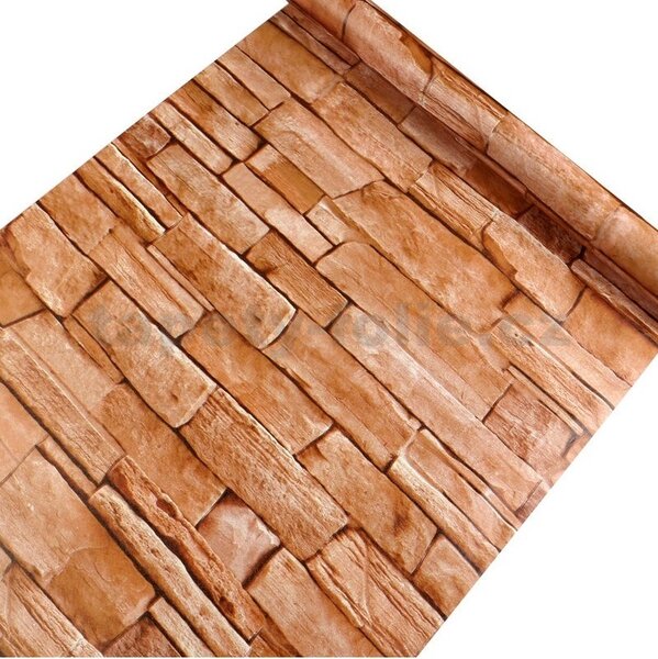 Samolepiace tapety 45 cm x 10 m IMPOL TRADE 9273 kameň hnedý Samolepiace tapety