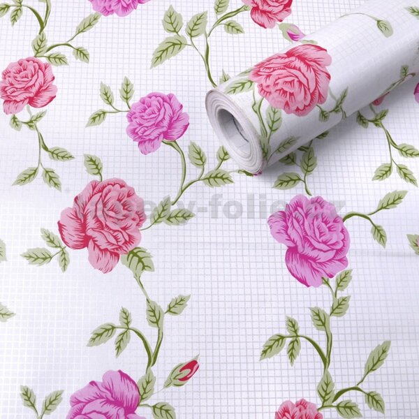 Samolepiace tapety 45 cm x 10 m IMPOL TRADE 9014 popínavé ruže Samolepiace tapety