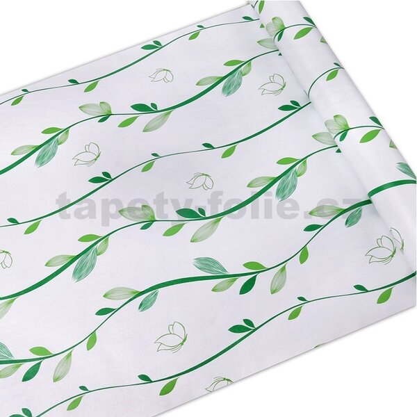Samolepiace tapety 45 cm x 10 m IMPOL TRADE 9079 popínavé zelené vetvičky Samolepiace tapety
