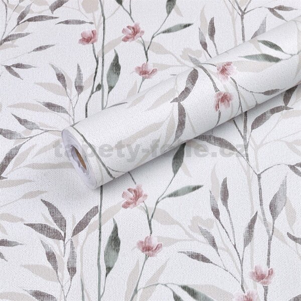 Samolepiace tapety 45 cm x 10 m IMPOL TRADE 9402 lístky zeleno-béžové Samolepiace tapety