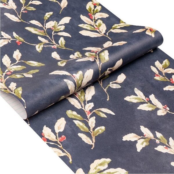 Samolepiace tapety 45 cm x 10 m IMPOL TRADE 9844 vetvičky na tm.modrom podklade Samolepiace tapety