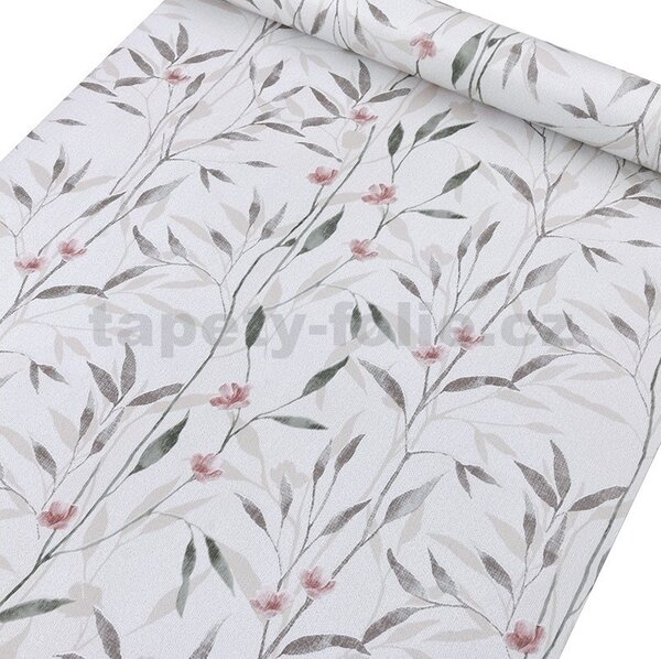 Samolepiace tapety 45 cm x 10 m IMPOL TRADE 9402 lístky zeleno-béžové Samolepiace tapety