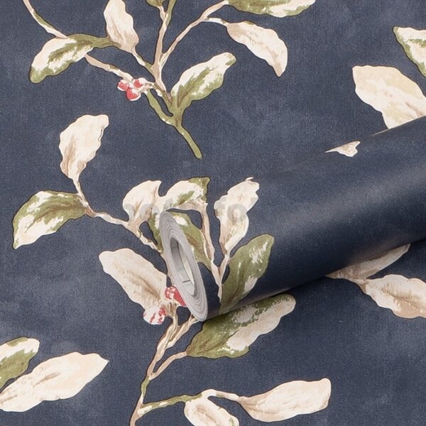Samolepiace tapety 45 cm x 10 m IMPOL TRADE 9844 vetvičky na tm.modrom podklade Samolepiace tapety