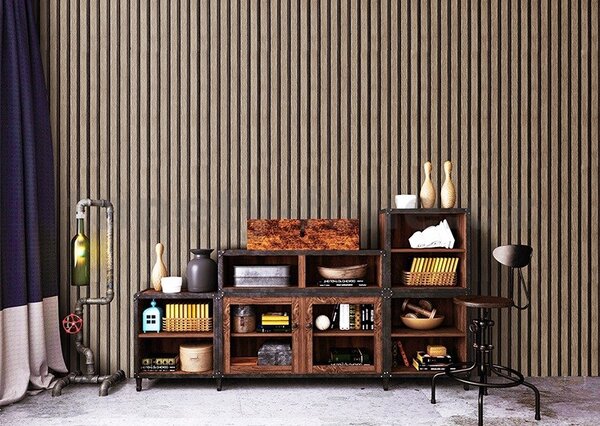Samolepiace tapety 45 cm x 10 m IMPOL TRADE 9603 3D lamely dub na tmavom podklade Samolepiace tapety