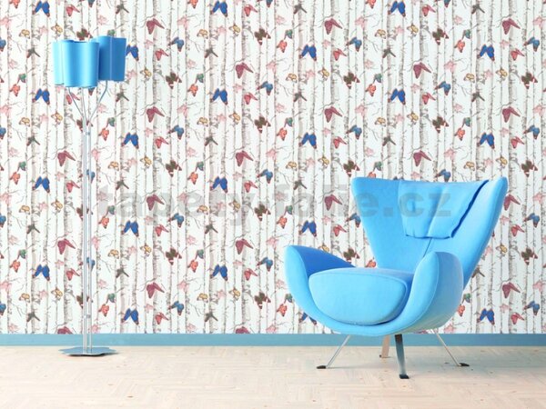 Samolepiace tapety brezy s farebnými motýľmi 45 cm x 10 m IMPOL TRADE T35 Samolepiace tapety