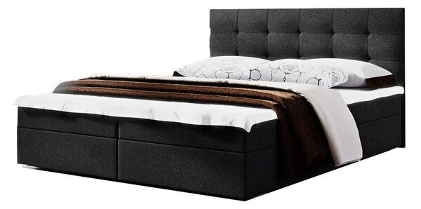 Čalúnená posteľ LAKE 2 + rošt + matrac, 160x200, Cosmic 100