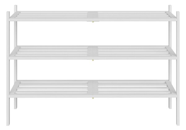 SONGMICS Bambusový botník Gresty 70 cm biely