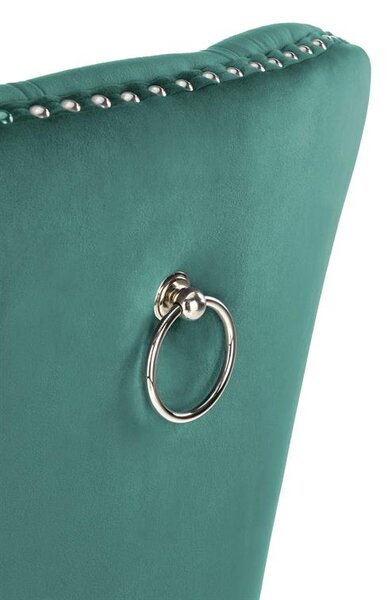 Halmar MIYA stolička čierna / čal: tmavo zelené