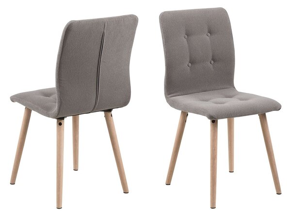 ACTONA Sada 2 ks − Jedálenská stolička Frida − šedá 88 × 43 × 55 cm