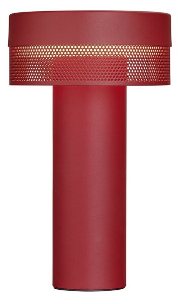 Stolová LED lampa Mesh batéria výška 24 cm červená