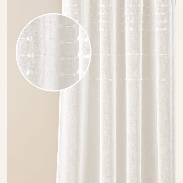 Moderná krémová záclona Marisa so zavesením na pásku 140 x 250 cm