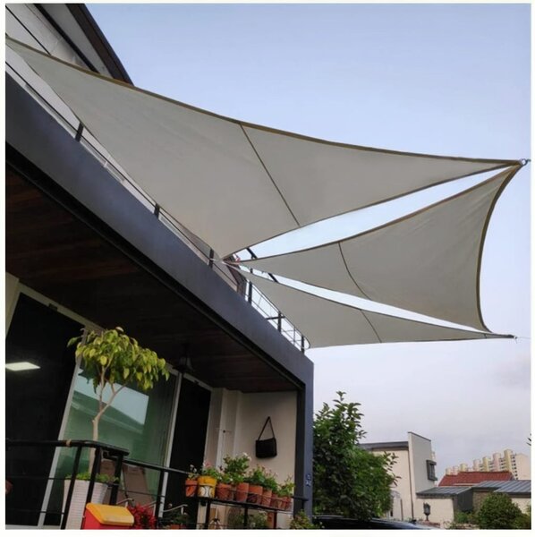 ModernHome Slnečná plachta vodeodolná strieška 3x3x3m ModernHome - šedá