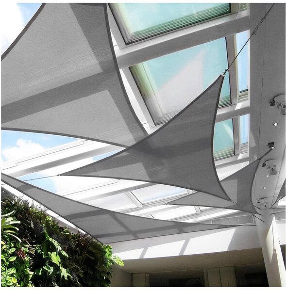 ModernHome Slnečná plachta vodeodolná strieška 3x3x3m ModernHome - šedá