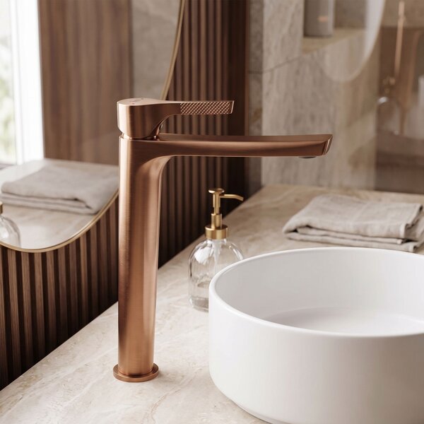 Umývadlová batéria PREMIUM REA Maxim Brush Copper High