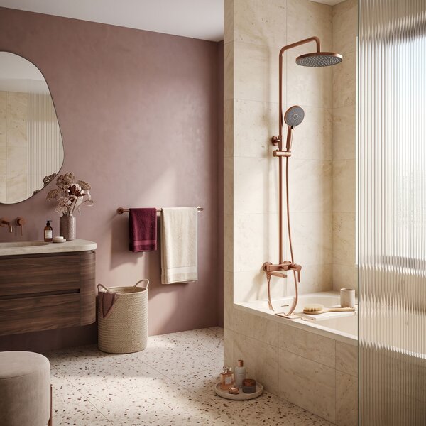 Sprchový set PREMIUM Rea Maxim Brush Copper