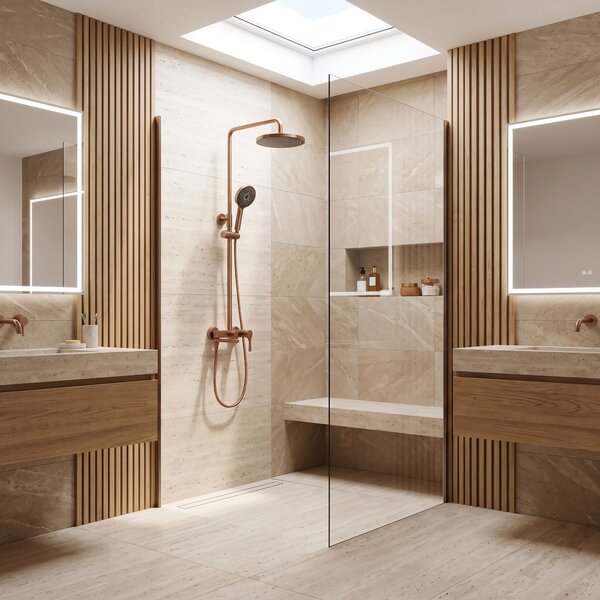 Sprchový set PREMIUM Rea Maxim Brush Copper