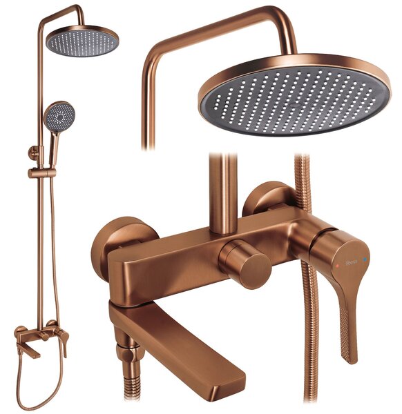 Sprchový set PREMIUM Rea Maxim Brush Copper