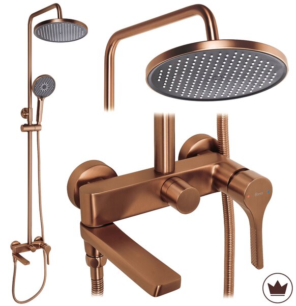 Sprchový set PREMIUM Rea Maxim Brush Copper