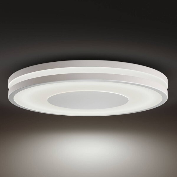 Philips Hue White Ambiance Being stropné svietidlo biele, Biela / opálová, Obývacia izba / jedáleň, Hliník, Moderný, Závesné svietidlo