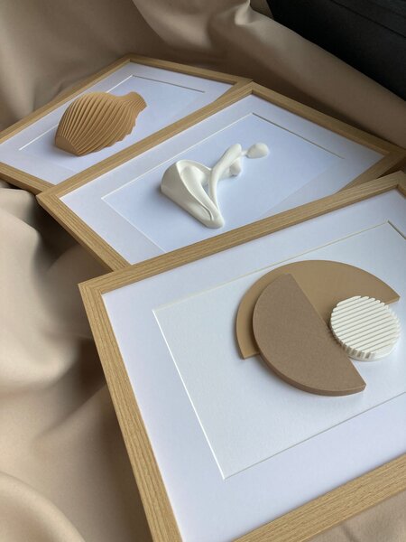 Moderný 3D abstraktný obraz na stenu 20 × 30 cm