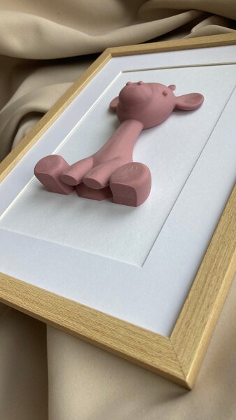 3D obraz so žirafkou – roztomilá dekorácia do detskej izby