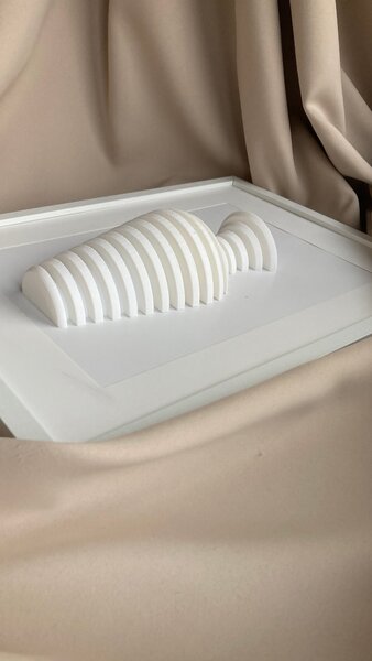 Moderný 3D obraz vázy – reliéfna dekorácia na stenu 20 × 30 cm