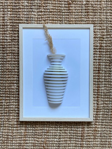 Moderný 3D obraz vázy – reliéfna dekorácia na stenu 20 × 30 cm