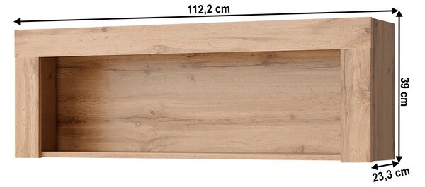 KONDELA Visiaci regál 110, dub wotan, MORATIZ