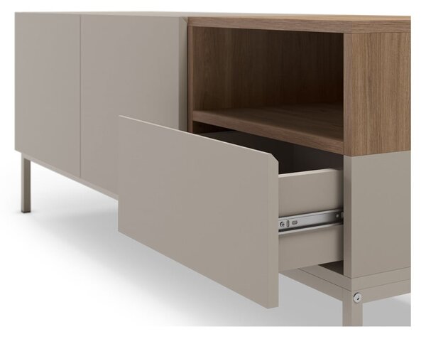 Krémový TV stolík 140x55 cm Cailin – Marckeric