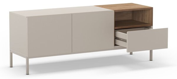 Krémový TV stolík 140x55 cm Cailin – Marckeric