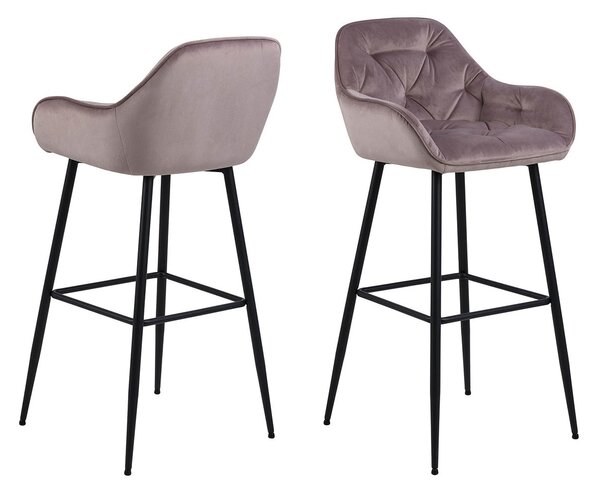 Sada 2 ks − Barová stolička Brooke − červená 103,5 × 55 × 52 cm