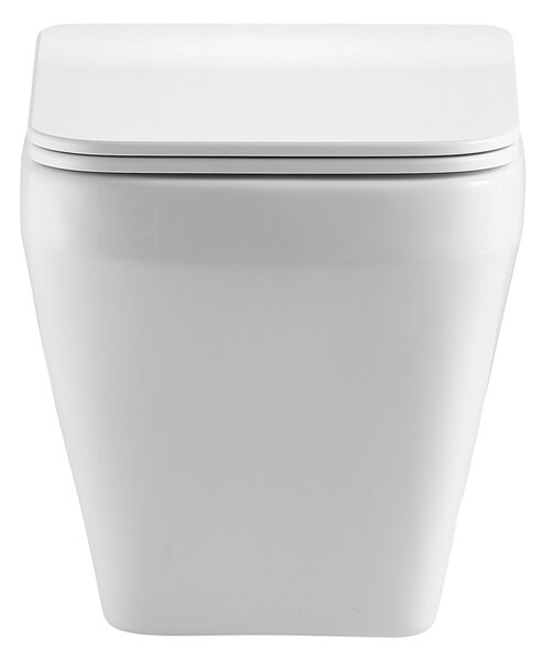 CERANO - závesné WC Dante, Rimless + sedadlo Slim/SoftClose - biela lesklá - 54x36 cm