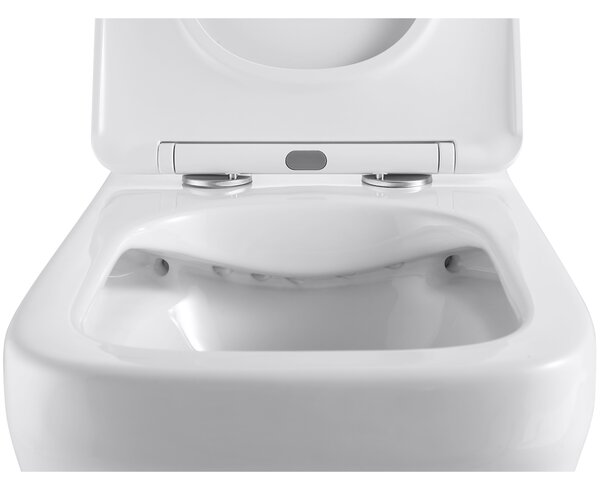 CERANO - závesné WC Dante, Rimless + sedadlo Slim/SoftClose - biela lesklá - 54x36 cm