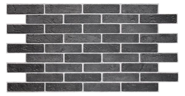 Obkladové panely 3D PVC TP10034762, rozmer 960 x 498 mm, tehla čierna, IMPOL TRADE